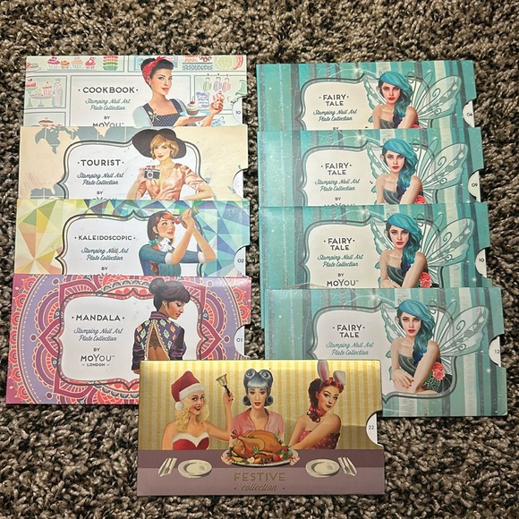 Motor London Stamping Nail Art Plates (9 plates) - Picture 1 of 10